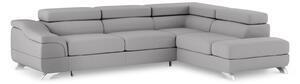 Coltar extensibil onyx, colt pe partea dreapta cu tapiterie din tesatura structurala, gri
