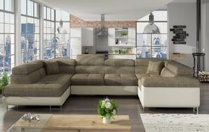 Favi Canapea extensibilă în formă de u emilia, 340x90x202, berlin 03/soft 33, colţ stânga Ofertă