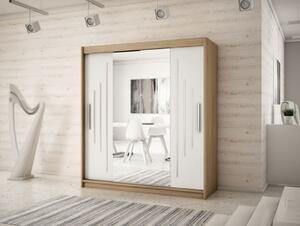 Favi Dulap cu usi glisante blasico 1 150, 150x200x62, sonoma/alb Ofertă