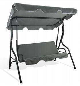 Balansoar gradina, 3 locuri, gri, 170x110x153 cm, delia