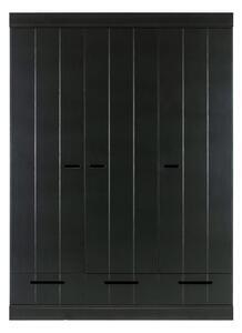 Favi Dulap din lemn de pin woood connect, lățime 140 cm, negru Ofertă