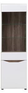 Favi Vitrina lionel li6, 56x193x40,5, sonoma trufel/alb lucios Ofertă