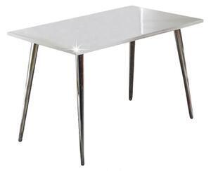 Masă dining, mdf+crom, extra strălucire hg, 120x70 cm, pedro