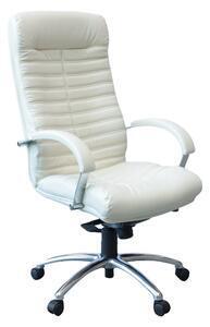 Favi Scaun directorial orion steel chrome, piele ecologica, crem Ofertă