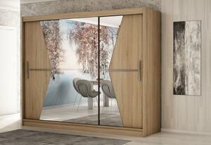 Favi Dulap glisant morelo, 250x200x62, sonoma Ofertă
