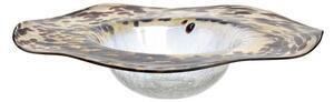 Milan platou decorativ, sticla, transparent