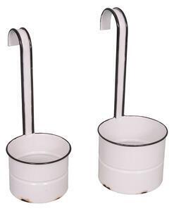 Favi Set 2 ghivece smălțuite suspendate antic line classic Ofertă