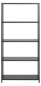 Favi Bibliotecă metalică cu 4 rafturi actona newcastle, lățime 69,5 cm, negru Ofertă