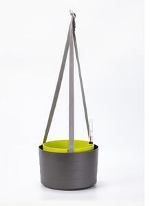 Favi Ghiveci suspendat cu auto-udare plastia berberis, ø 25,5 cm, verde-gri Ofertă