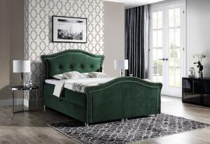 Favi Pat tapitat boxspring bedris lux + topper , 120x200, jaguar 2185 Ofertă