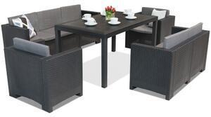 Favi Set de grădină din technorattan colorado apetito 7 antracit bica Ofertă