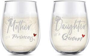 Favi Set de 2 pahare yalucky, sticla, 11 x 9 cm, 400 ml Ofertă