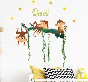 Favi Set autocolante pentru perete cu maimuțe și litere ambiance monkey Ofertă