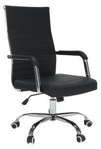 Favi Scaun de birou, piele eco/metal, negru/crom, faran Ofertă