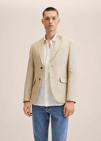 Sacou slim fit din in 100%