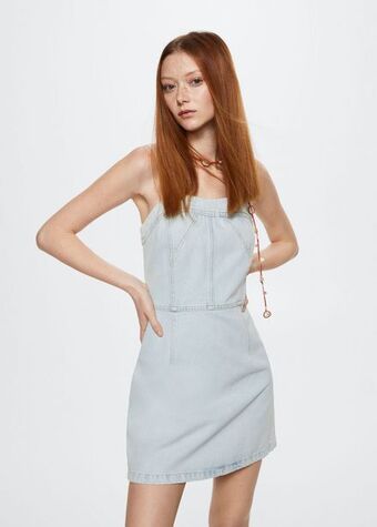 MANGO Rochie din denim cu fermoar Ofertă