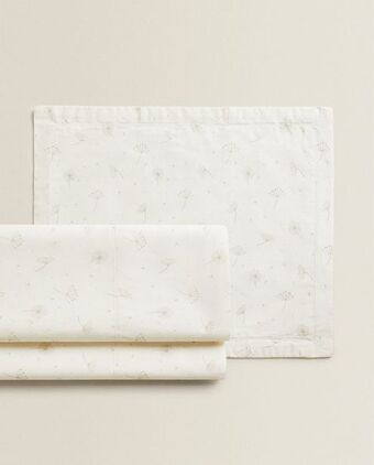 Zara Home Set de lenjerie mini-pătuț/coș cu păpădii Ofertă