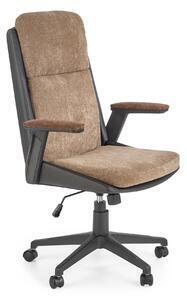 Scaun de birou herbic maro/negru, 67/62x107/117x47/57 cm