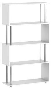 Favi Homcom biblioteca moderna, 4 rafturi, 80x30x145cm alb | aosom ro Ofertă