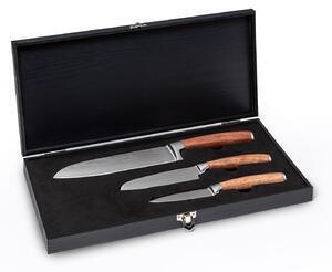 Favi Klarstein kishiko, set de cuțite, oțel de damasc, 3 bucăți, foarte ascuțite, mânere din lemn de trandafir Ofertă