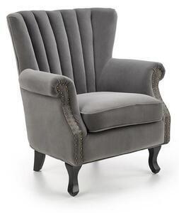 Favi Fotoliu clasic titan, catifea gri, 73x70x87 cm Ofertă