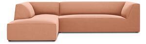 Coltar modular ruby, cu 4 locuri colt pe partea stanga si tapiterie din catifea