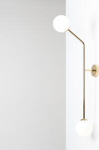 Favi Aplica de perete verticala din metal auriu cu 2 becuri pure Ofertă