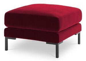 Favi Puf cu tapiterie din catifea jade, picioare din metal negru, rosu Ofertă