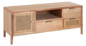 Favi Comoda tv honey din lemn de paulownia si ratan 120 x 40 x 50 cm Ofertă