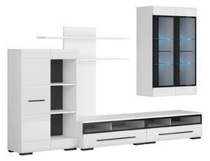 Favi Set mobila living fever 2, alb lucios, 280x50 cm Ofertă