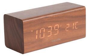 Ceas alarmă cu aspect de lemn karlsson block, 16 x 7,2 cm