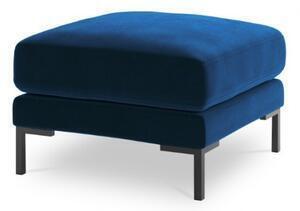 Favi Puf cu tapiterie din catifea jade, picioare din metal negru, albastru royal Ofertă