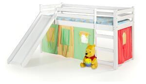 Favi Pat cu tobogan pentru copii neo plus, 197x89x115 cm, somiera si saltea Ofertă