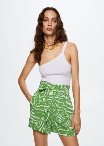 MANGO Pantaloni scurți cu print pe cordon Ofertă