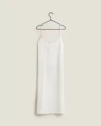 Zara Home Cămașă de noapte din satin cu dantelă Ofertă