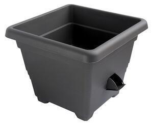 Favi Ghiveci cu auto-udare plastia bergamot, 35 x 35 cm, gri antracit Ofertă