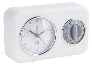 Ceas cu timer de bucătărie pt living nostalgia, alb