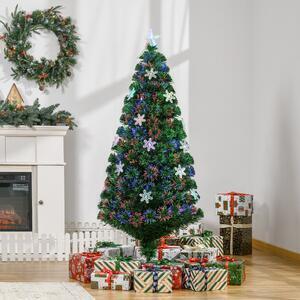 Homcom brad de craciun, cu 21 becuri led, 150cm | aosom ro