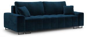 Favi Canapea extensibila 3 locuri byron cu tapiterie din catifea, albastru royal Ofertă