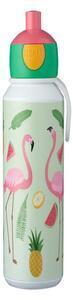 Favi Sticlă pentru apă cu motiv flamingo rosti mepal pop-up Ofertă