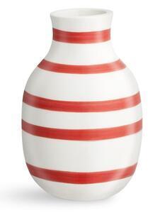 Favi Vază din ceramică cu dungi kähler design omaggio, înălțime 12,5 cm, alb-roșu Ofertă