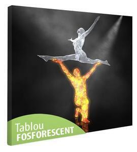 Favi Tablou fosforescent apa si foc Ofertă