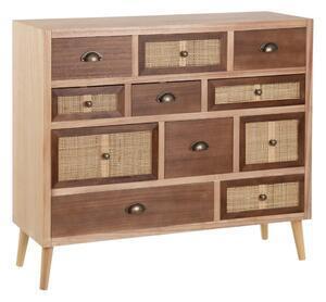 Favi Comoda sasha din lemn de pin si ratan 106 x 33 x 90 cm Ofertă