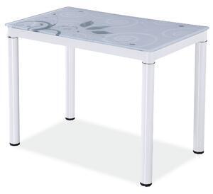 Favi Masa de sticla cu model damar 80, metal/sticla ultradura, 80x60x75 Ofertă