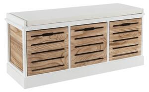 Favi Bancă cu 3 sertare, alb/miere, tedra new Ofertă