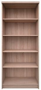 Biblioteca stejar sonoma cu 5 rafturi top mix, 80x33x183 cm
