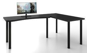 Favi Birou pe colt mood l, 200/135x73-76x65, negru, dreapta Ofertă