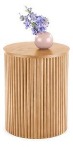 Masuta mica cafea rotunda din lemn woody s, 40x50 cm