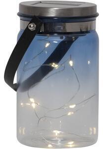 Favi Felinar solar pentru exterior star trading tint lantern blue, înălțime 15 cm Ofertă
