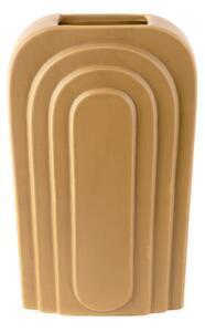 Favi Vază din ceramică pt living arc, înălțime 18 cm, galben Ofertă